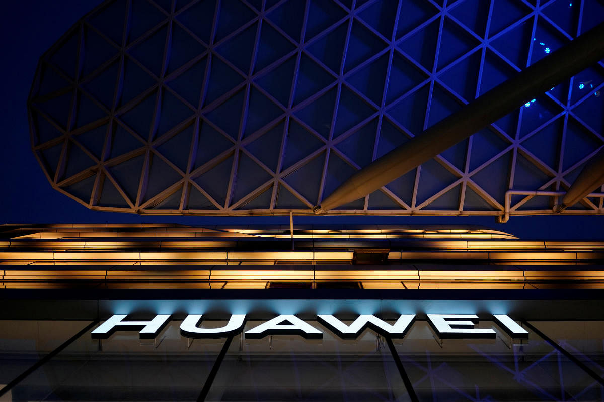 A Huawei company logo is seen at a shopping mall in Shanghai. (Reuters File Photo)