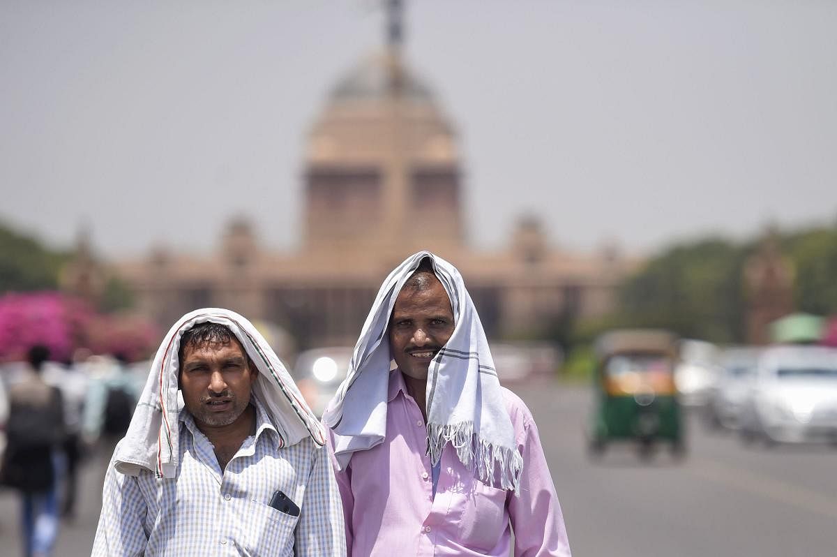 The mercury shattered all records in Delhi with parts of the national capital recording an all-time high of 48 degrees Celsius. (PTI Photo)