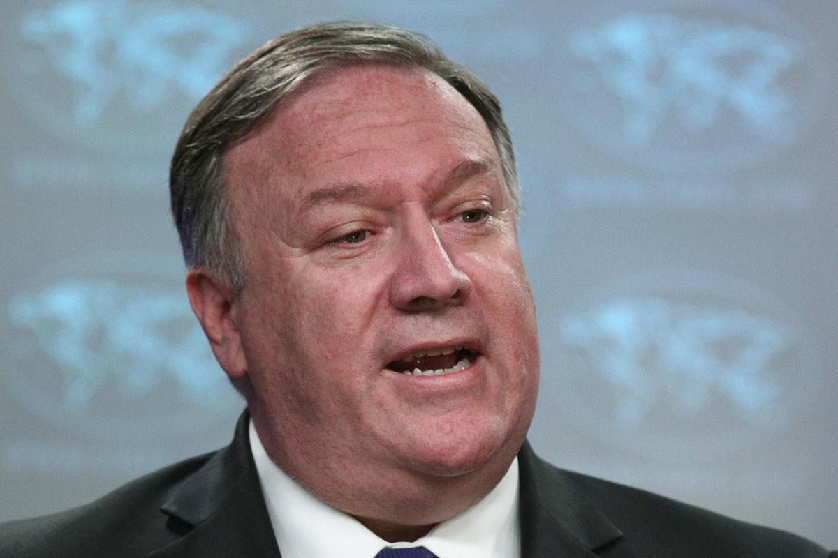 Pompeo would leave for New Delhi on June 24. AFP photo.