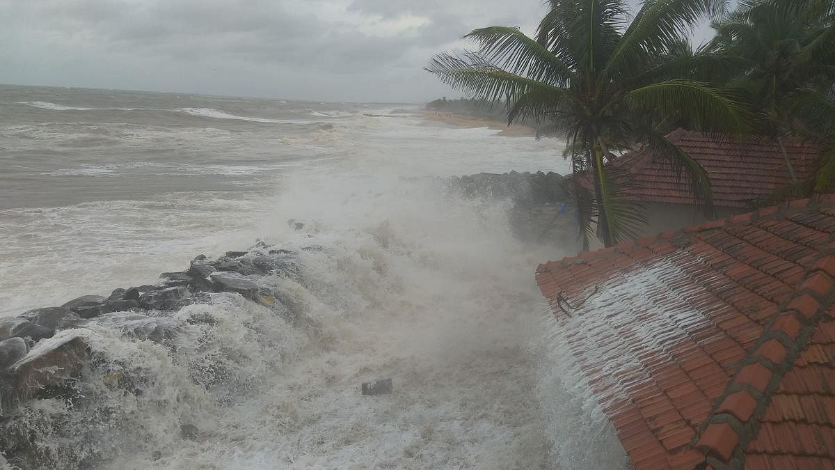 Sea erosion has intensified in Ullal, Dakshina Kannada district.