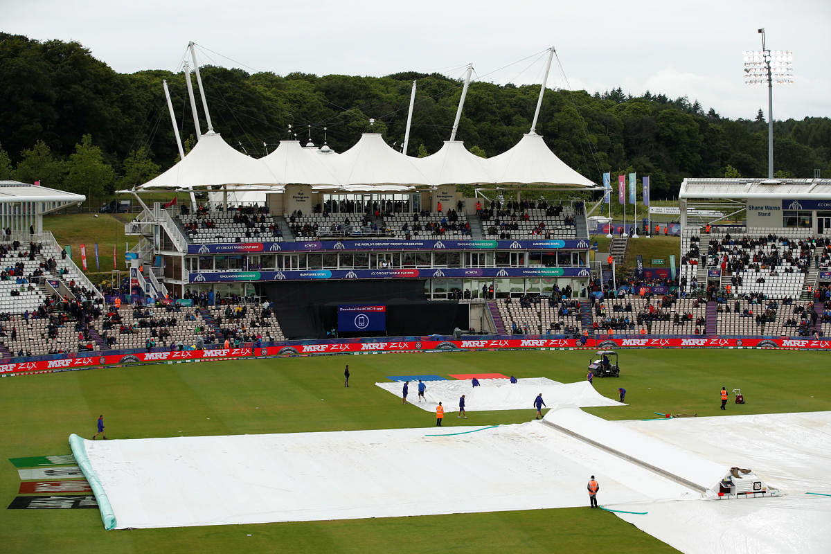 An inspection takes place after a rain delay. (Reuters File Photo)