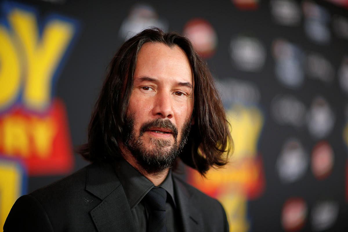 Actor Keanu Reeves attends the premiere for "Toy Story 4" in Los Angeles. (Reuters Photo)