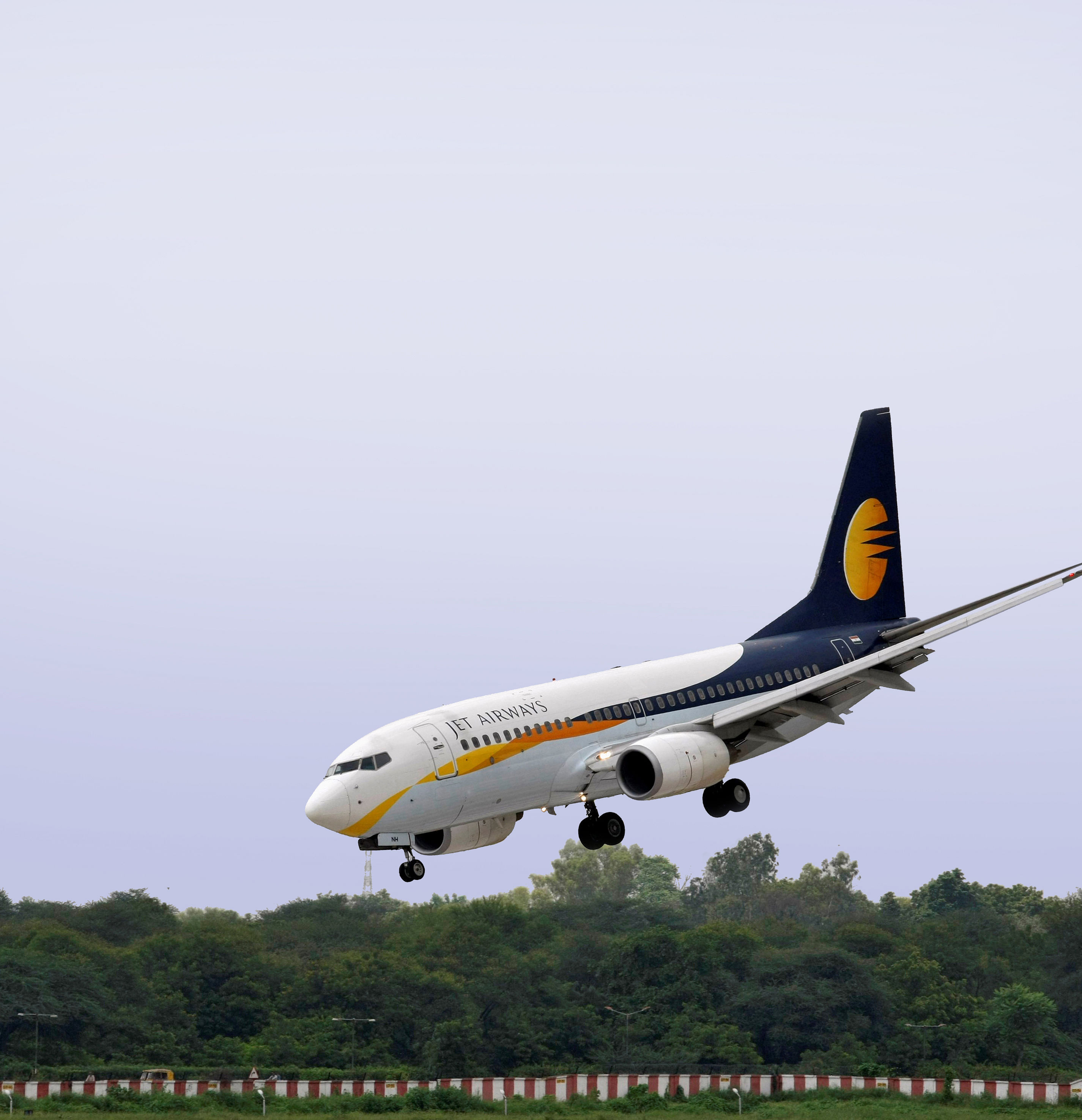 A Jet Airways passenger aircraft prepares to land at the airport in the western Indian city of Ahmedabad. (Reuters File Photo)