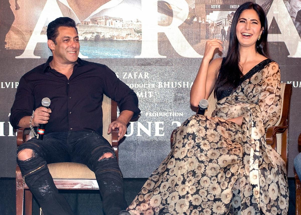 Salman Khan and Katrina Kaif during the song launch ot their upcoming film 'Bharat' in Mumbai. (PTI File Photo)