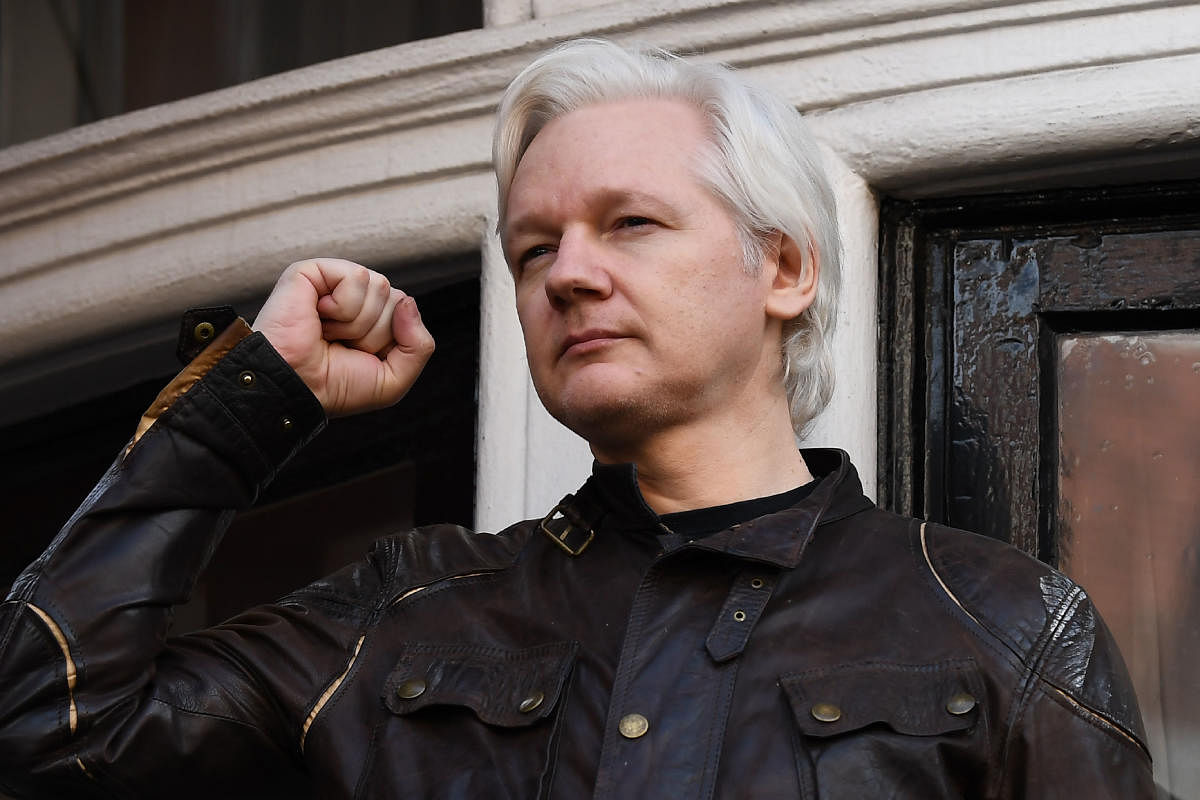 The file photo taken on May 19, 2017 Wikileaks founder Julian Assange (Photo AFP)
