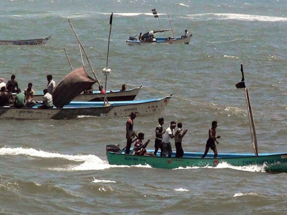 Sri Lanka Navy has arrested at least 18 Indian fishermen and seized three dhows (vessel) for allegedly poaching in the country's territorial waters. (PTI File Photo)