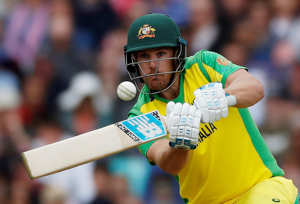 FINDING HIS TOUCH: Australia captain Aaron Finch has found form to become the leading run-scorer in the ongoing World Cup. Reuters  