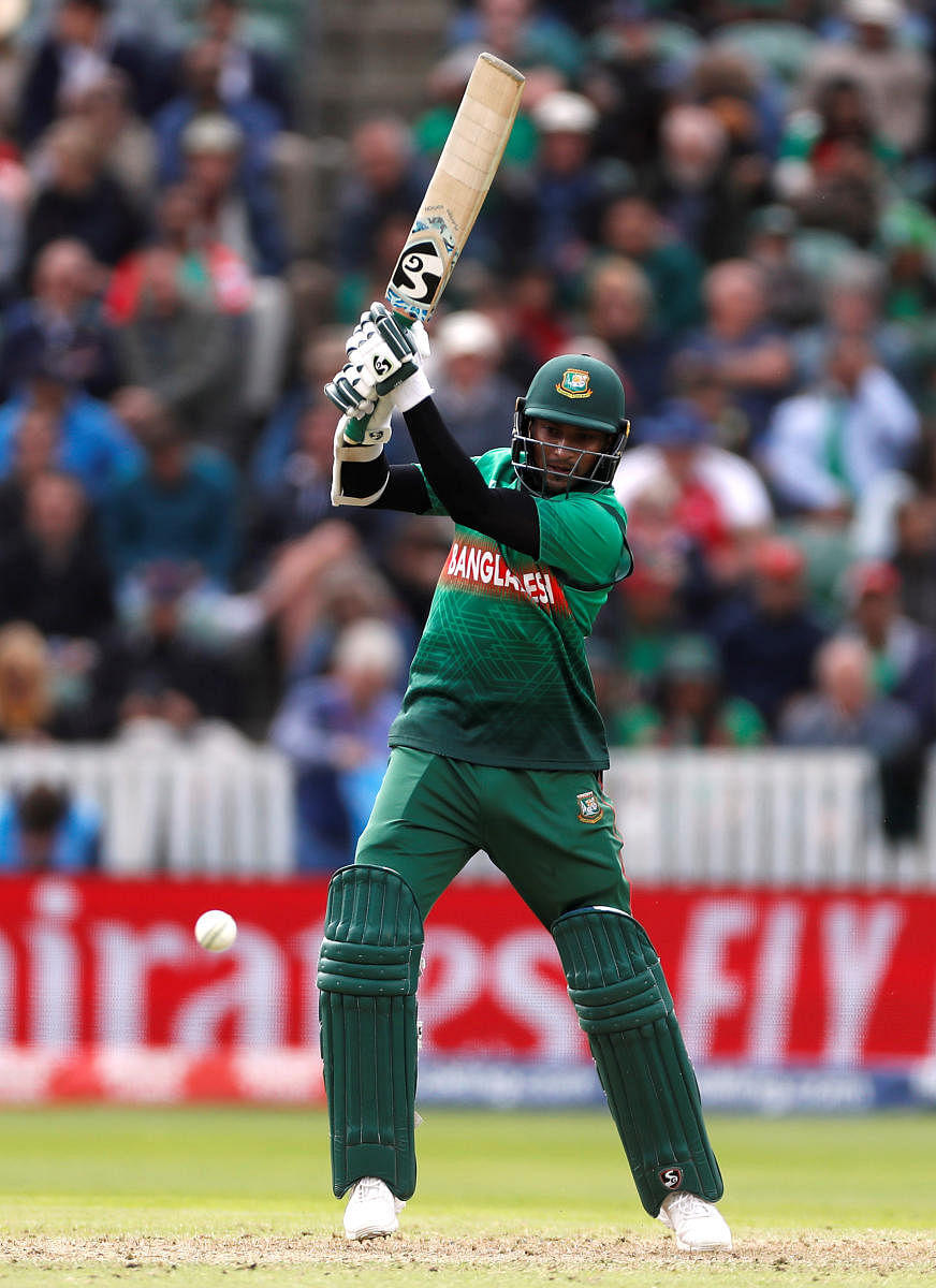 Cricket - ICC Cricket World Cup - West Indies v Bangladesh - The County Ground, Taunton, Britain - June 17, 2019 Bangladesh's Shakib Al Hasan in action Action Images via Reuters/Paul Childs