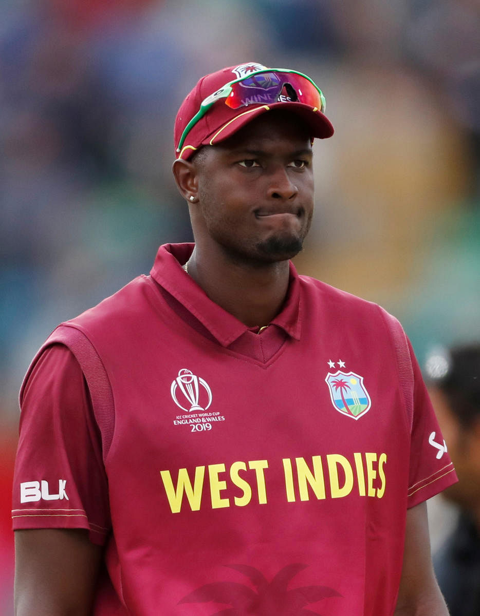 West Indies' Jason Holder look dejected at the end of the match. (Reuters)