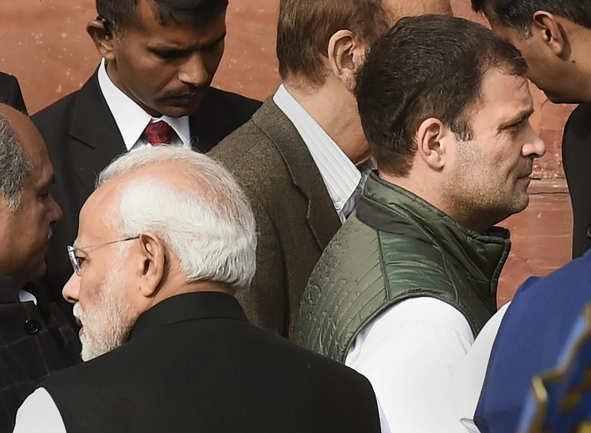 Prime Minister Narendra Modi and Congress President Rahul Gandhi. (PTI File Photo)