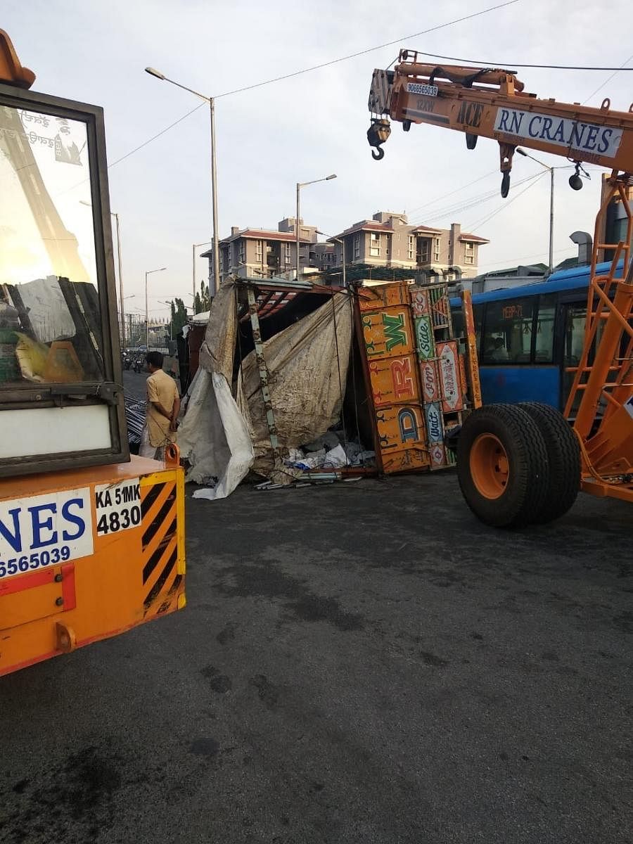 The recent lorry accident that occurred on ORR at peak hour.