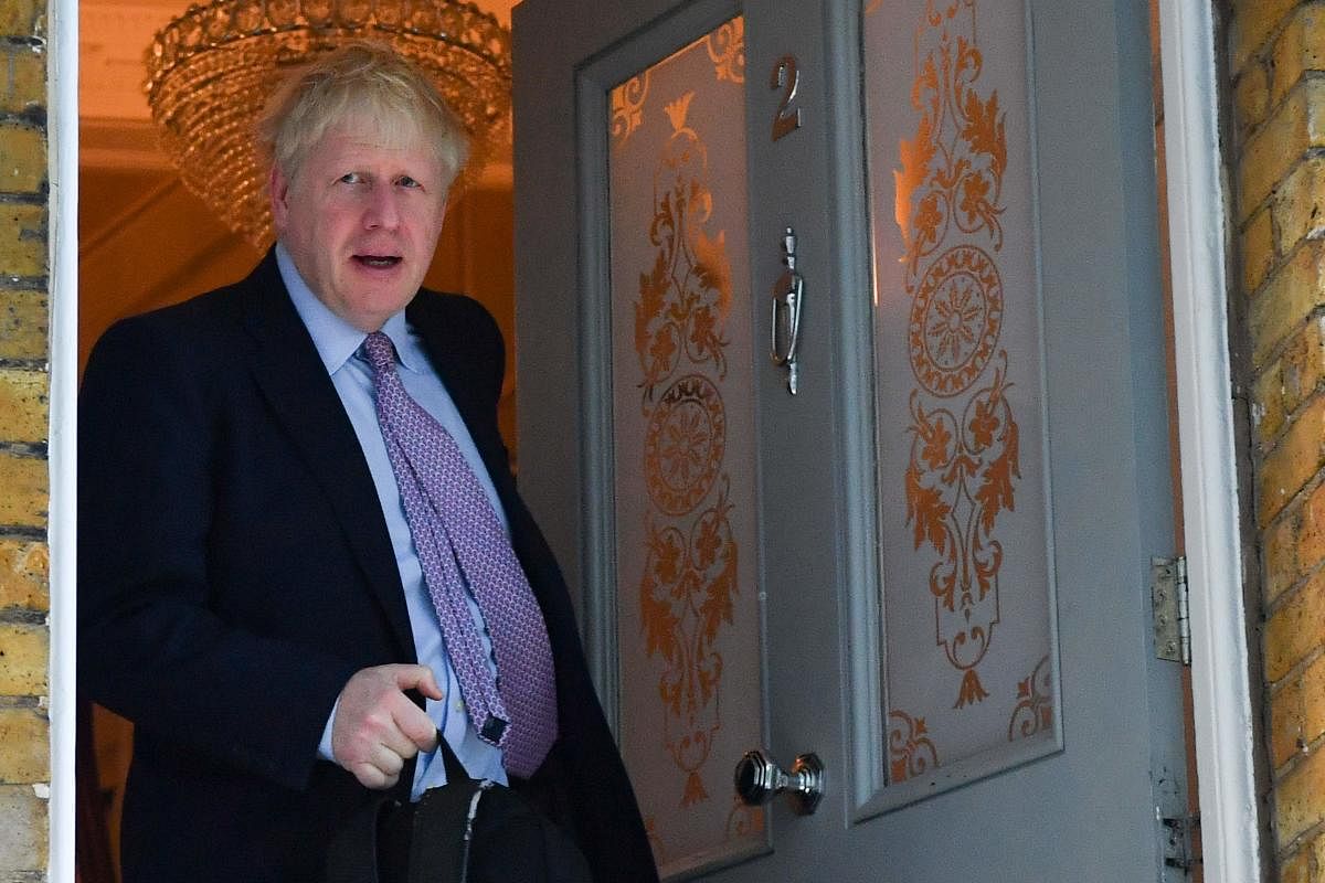 Conservative MP and Conservative leadership contender Boris Johnson leaves his home in London. (AFP Photo)
