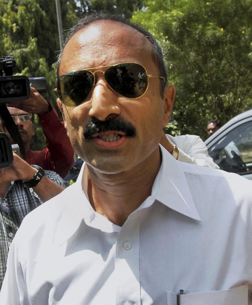 Former IPS officer Sanjiv Bhatt arrives for an interrogation by the Justice Shah & Navati Commission in connection with 2002 Gujarat communal riots case in 2002, in Ahmedabad, Monday. Bhatt on Thursday was sentenced to life imprisonment in a 30-year-old custodial death case by the Jamnagar Sessions Court. (PTI Photo)