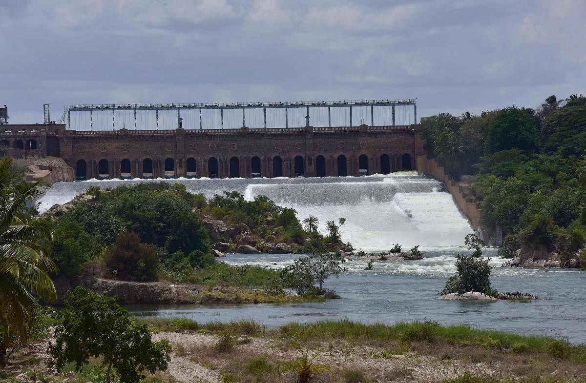 Cauvery Water Outflow towards Metturu Dam from KRS dam. File photo
