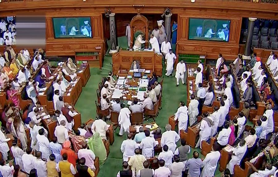 The Lok Sabha in session. Picture credit: PTI