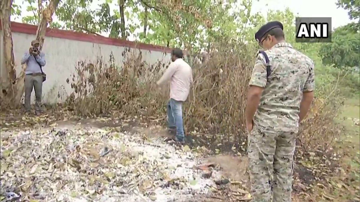 Locals say with disgust that improper disposal of dead bodies has been a long-standing problem in the area and stray dogs can be often seen pouncing upon half-burnt corpses. (Image courtesy ANI/Twitter)