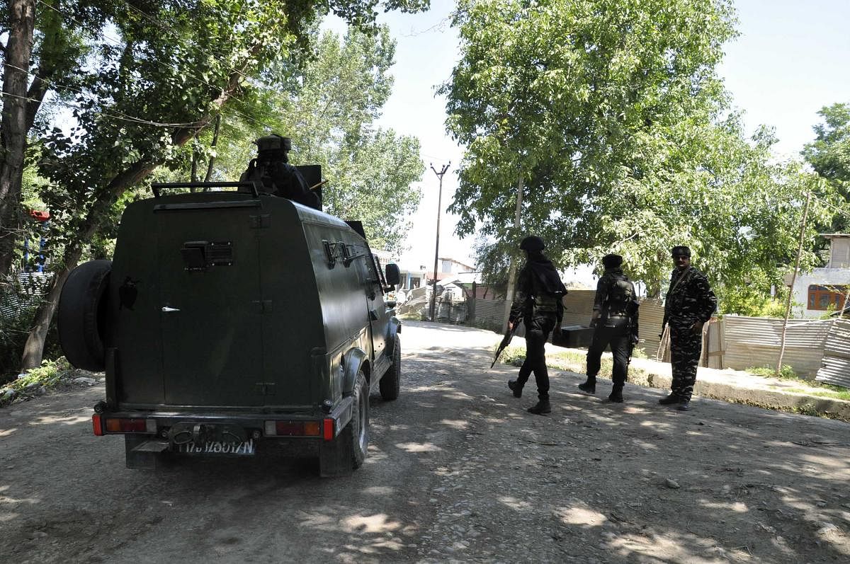 Security forces launched a cordon and search operation in Shopian, following information about the presence of militants there, a police official said. (DH File Photo)