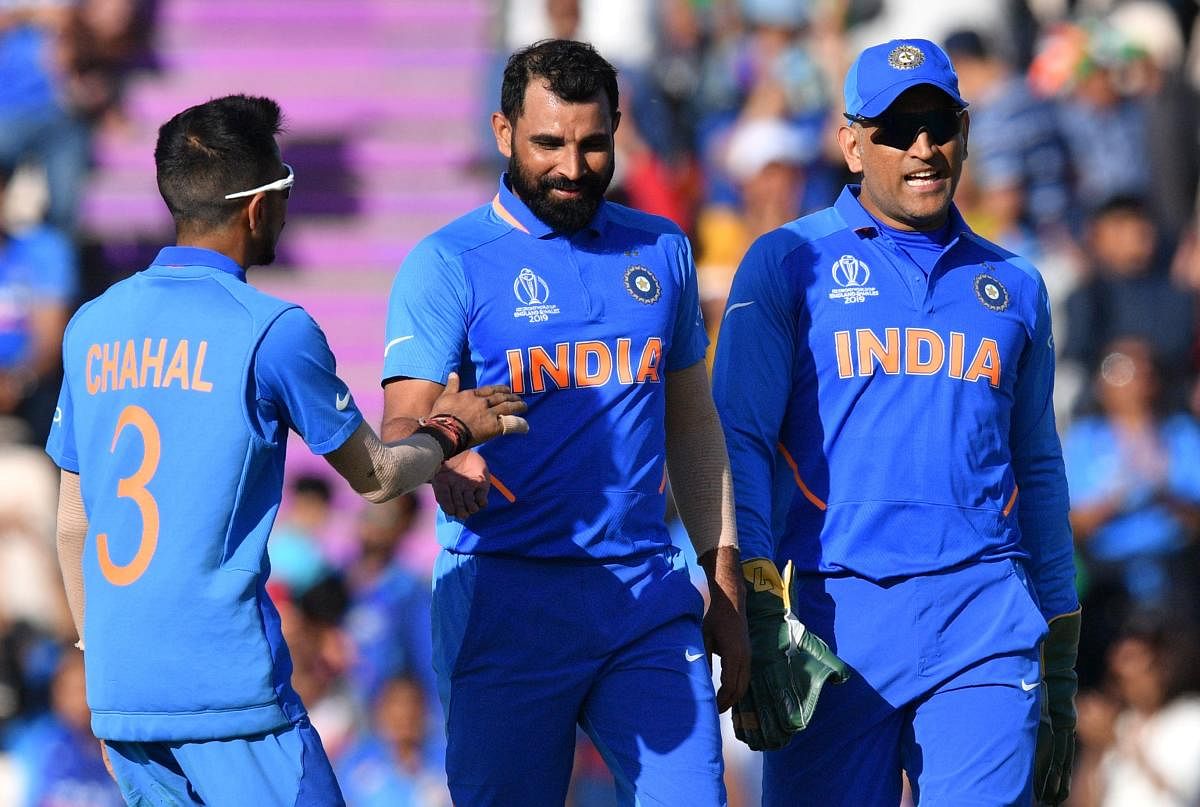 Shami is the second Indian bowler to take a hat-trick in World Cup after Chetan Sharma's feat against New Zealand in the 1987 edition. (AFP Photo)