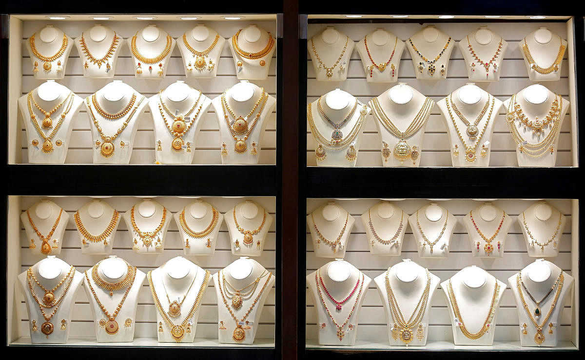 (Representative image) Gold necklaces are on display inside a jewellery showroom (File Photo by REUTERS)
