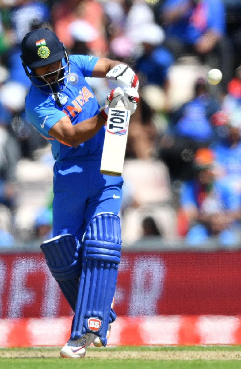 MAKING IT COUNT India’s Kedar Jadhav had little to do in the World Cup until the game against Afghanistan in which his scratchy 68-ball 52 proved crucial in the end. AFP