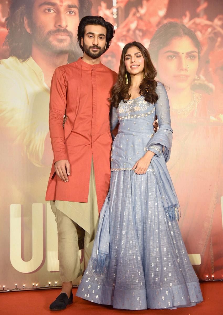 Bollywood actors Meezaan Jaffrey and Sharmin Segal pose during the music launch of upcoming film 'Malaal' in Mumbai, Wednesday, June 12, 2019. (PTI Photo)