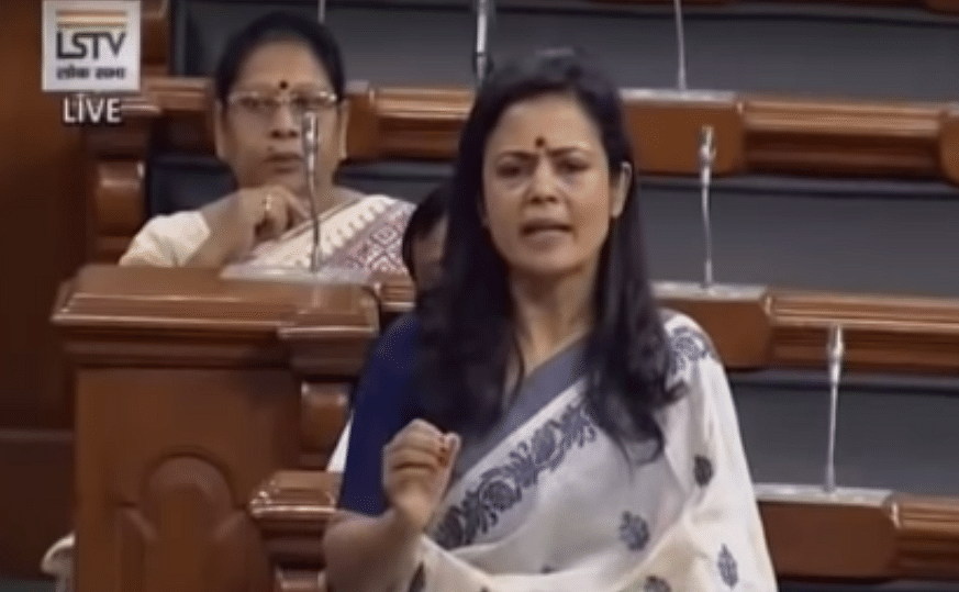 Mahua Moitra speaks at Lok Sabha on Tuesday. (Videograb/LSTV)