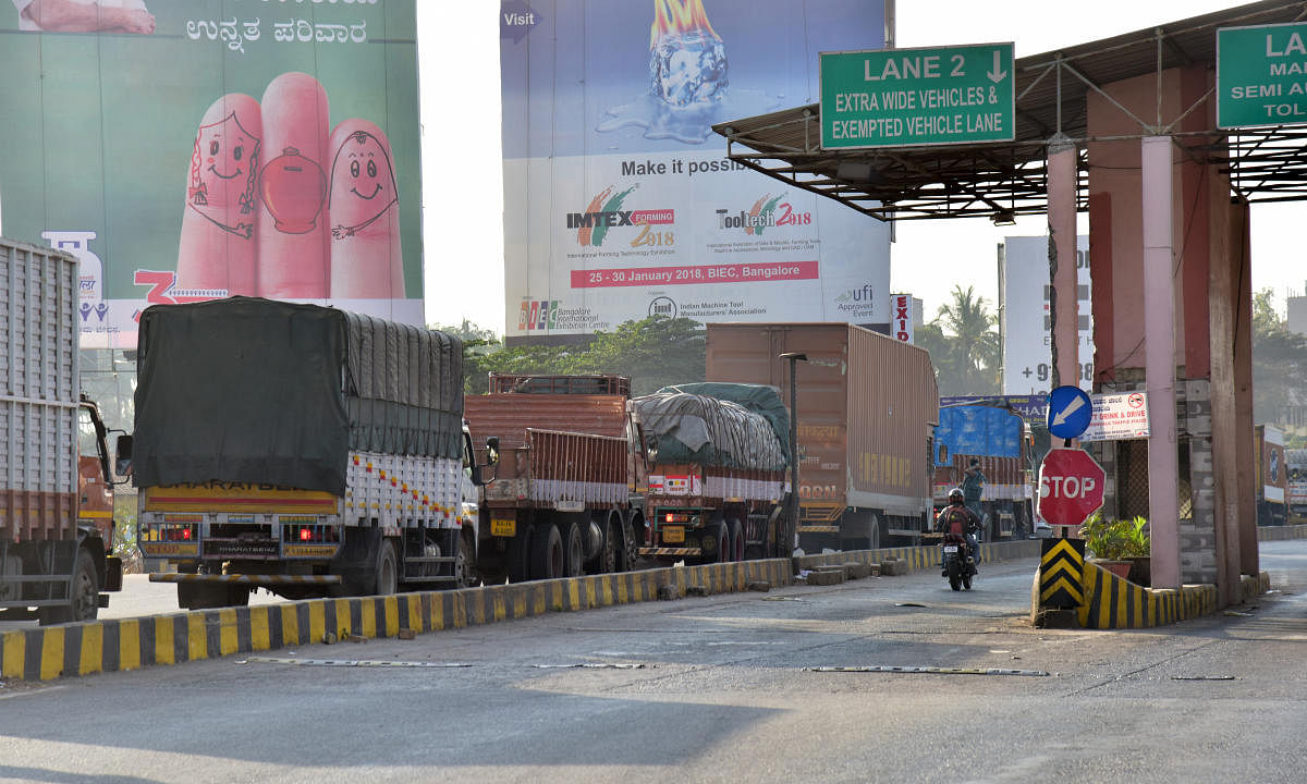 Earlier, an e-way bill once generated, was valid for 24 hours up to 100 km. This was amended and the e-way bill is now valid till midnight of the day immediately following the day of generation, instead of 24 hours. DH file photo