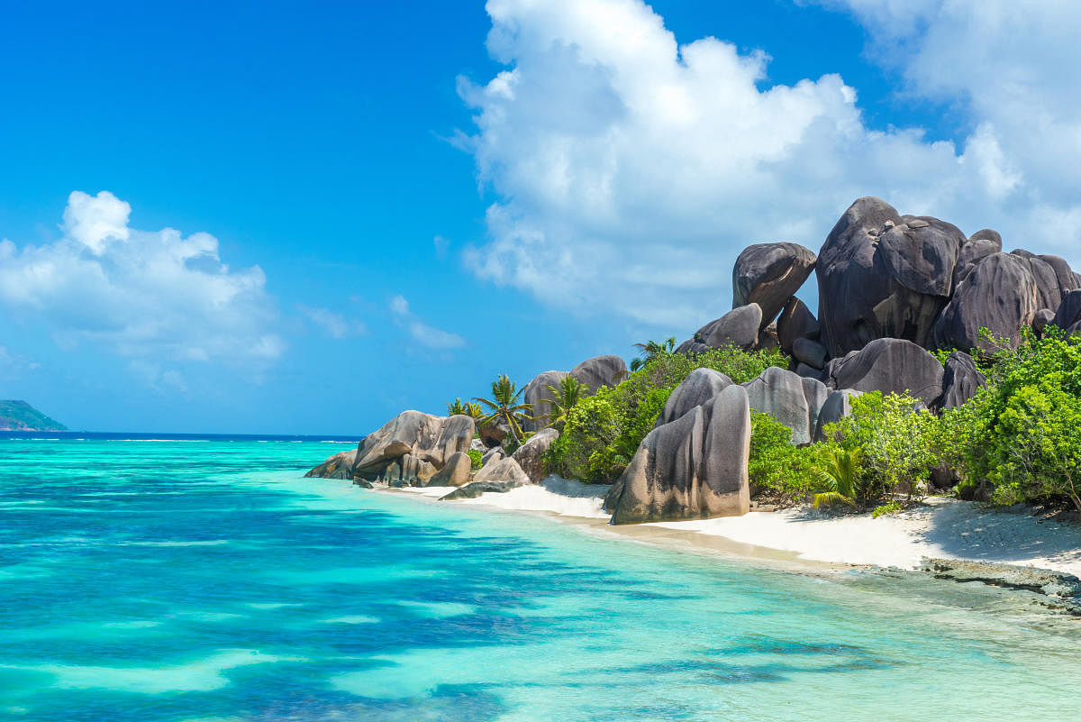 Anse Source d'Argent beach on an island in Seychelles