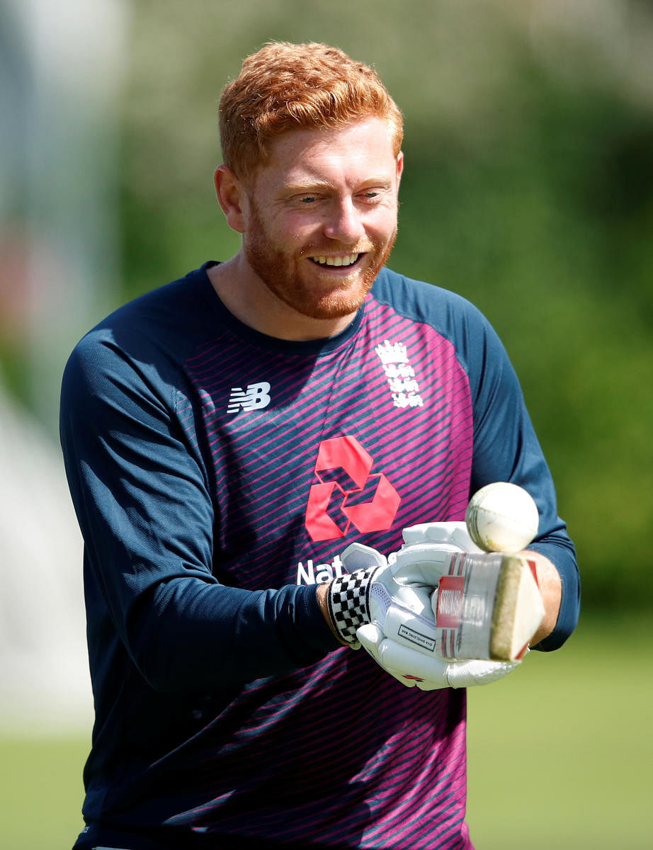 England's Jonny Bairstow during a training session at Edgbaston. Reuters 
