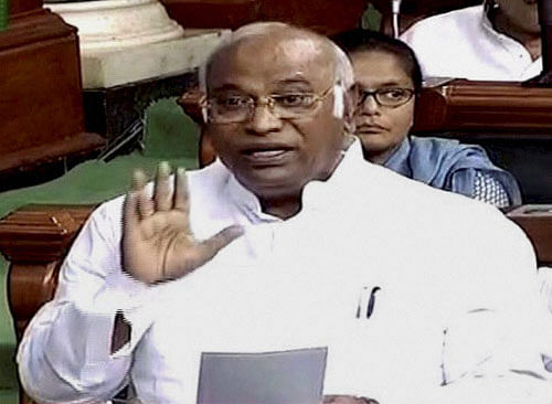 The issue of giving reservation in promotion in the government jobs was raised by senior Congress leader Mallikarjun Kharge in the Lower House. PTI photo
