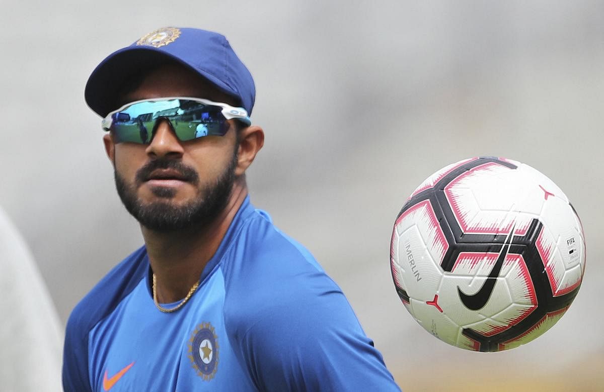 Indian all-rounder Vijay Shankar was on Monday ruled out of the ongoing World Cup due to a toe injury and is likely to be replaced by Mayank Agarwal. (AP/PTI Photo)