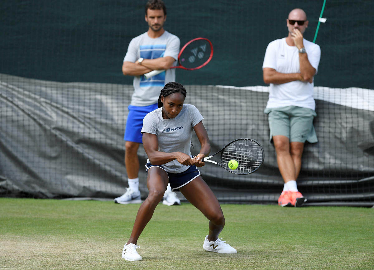 Cori Gauff of the U.S. during a practice session. (Reuters File Photo)