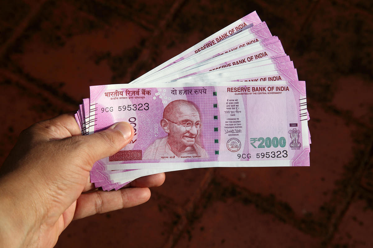 Close up of Indian 2000 rupee notes. (Thinkstock Photo)