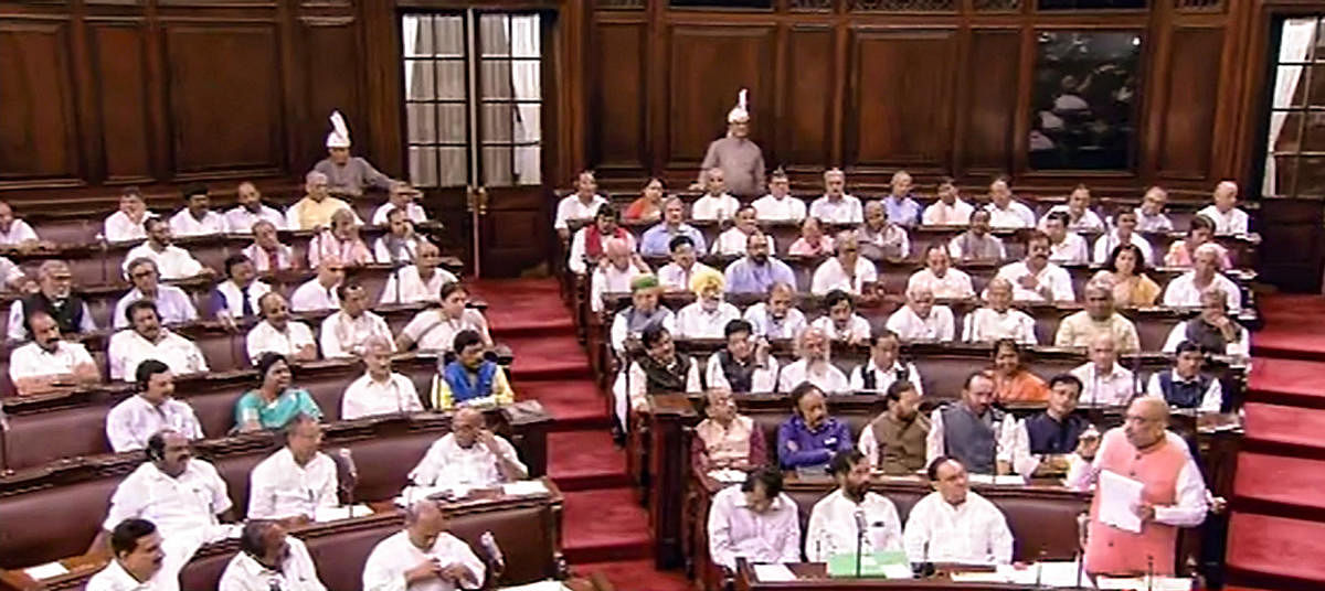Fourteen Opposition parties have submitted a notice for a discussion on electoral reforms for free and fair elections in Rajya Sabha. (PTI Photo)