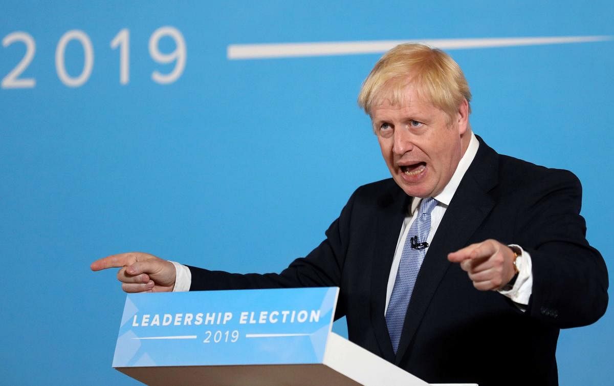 Conservative MP and leadership contender Boris Johnson takes part in a Conservative Party Hustings event in Belfast, Northern Ireland. AFP photo