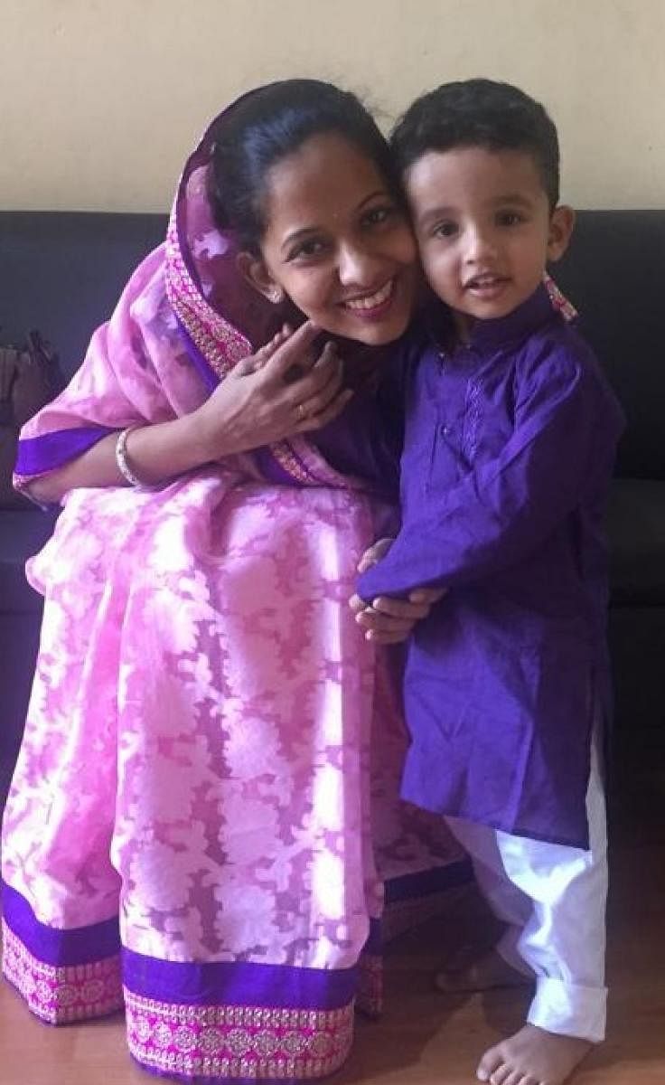 Bhavana and her son Devant