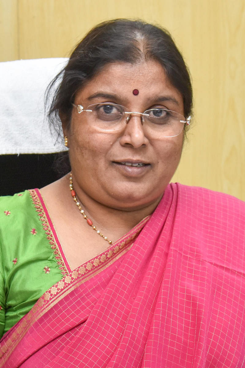 Nagalakshmi Bai, Chairperson, Karnataka State Commission for Women. DH PHOTO/S K Dinesh