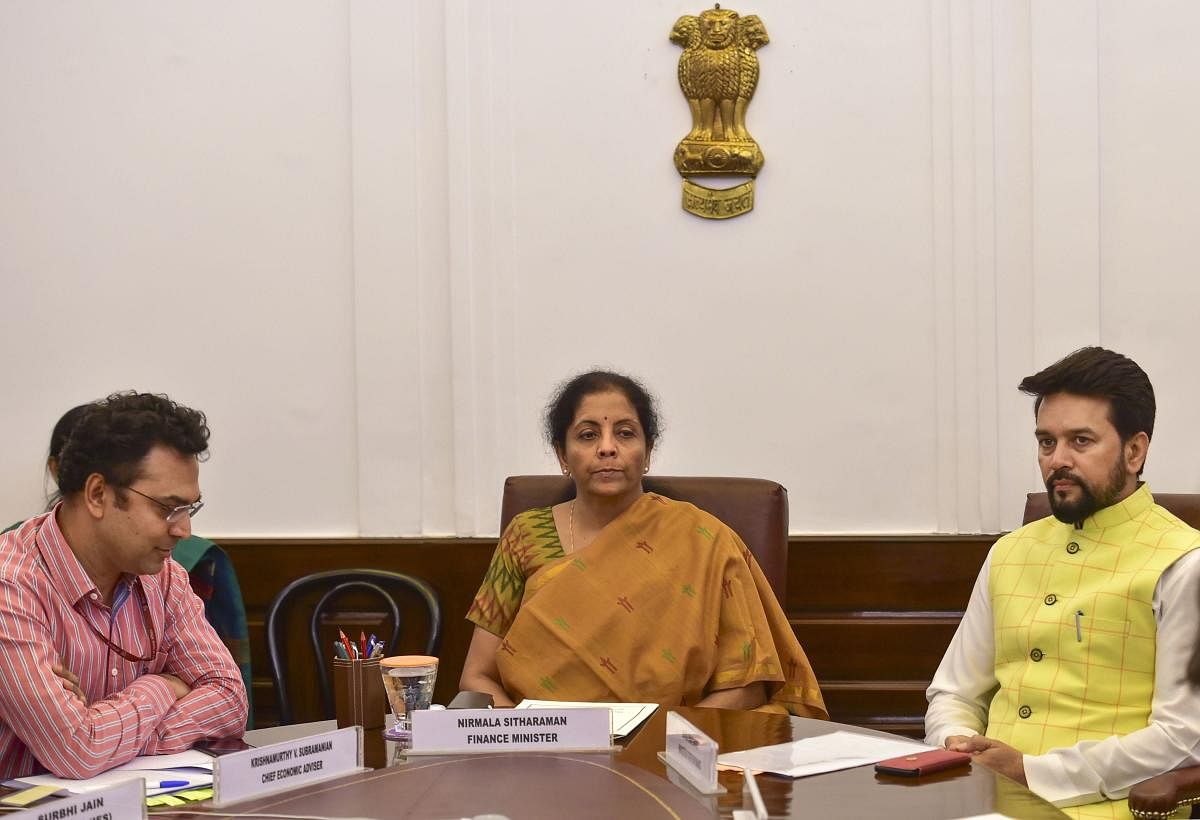 On July 5, Sitharaman makes her first major public appearance in her new role, presenting India’s budget at a time when she’s under pressure to spend more to reinvigorate the economy. (PTI File Photo)