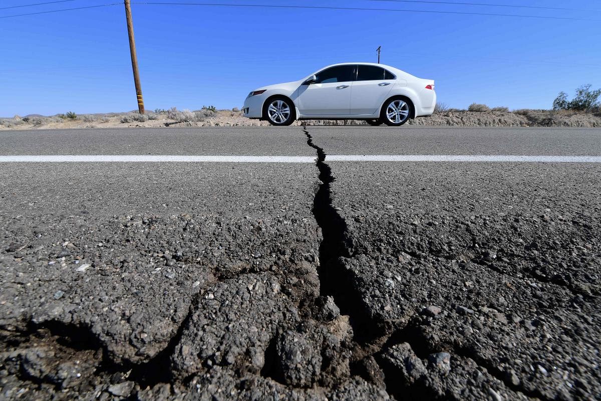 Southern California was rocked by a 6.4-magnitude earthquake Thursday morning, the US Geological Survey said, with authorities warning that the temblor. (AFP Photo)