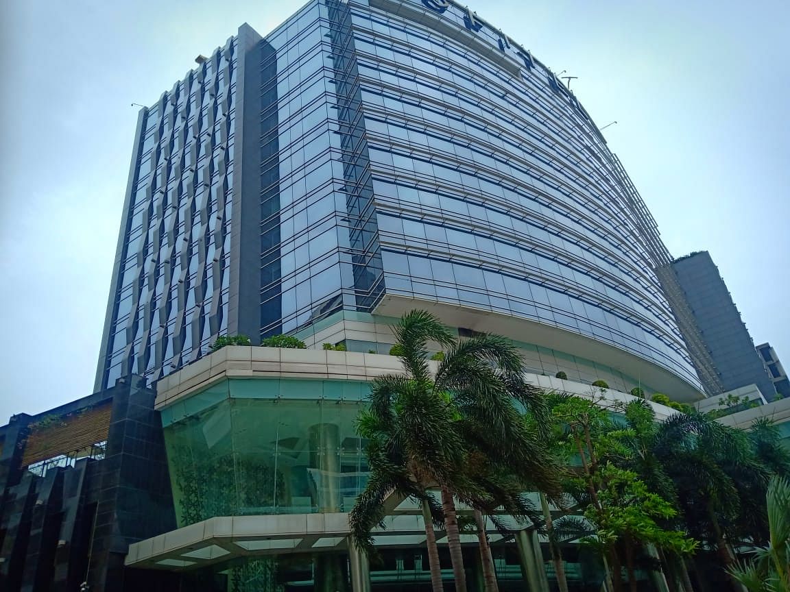 The Sofitel Hotel at Bandra-Kurla Complex in Mumbai where some Congress-JD(S) have been lodged in the wake of fast-changing political situation in Karnataka. 