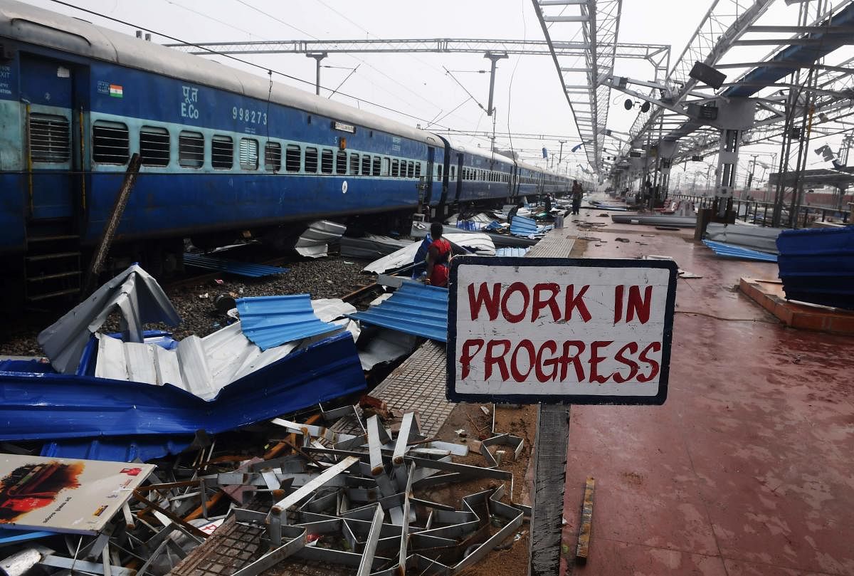 The railways have cleared the mainline in Odisha and would start part of operations using diesel operated locomotives by Saturday. AFP Photo