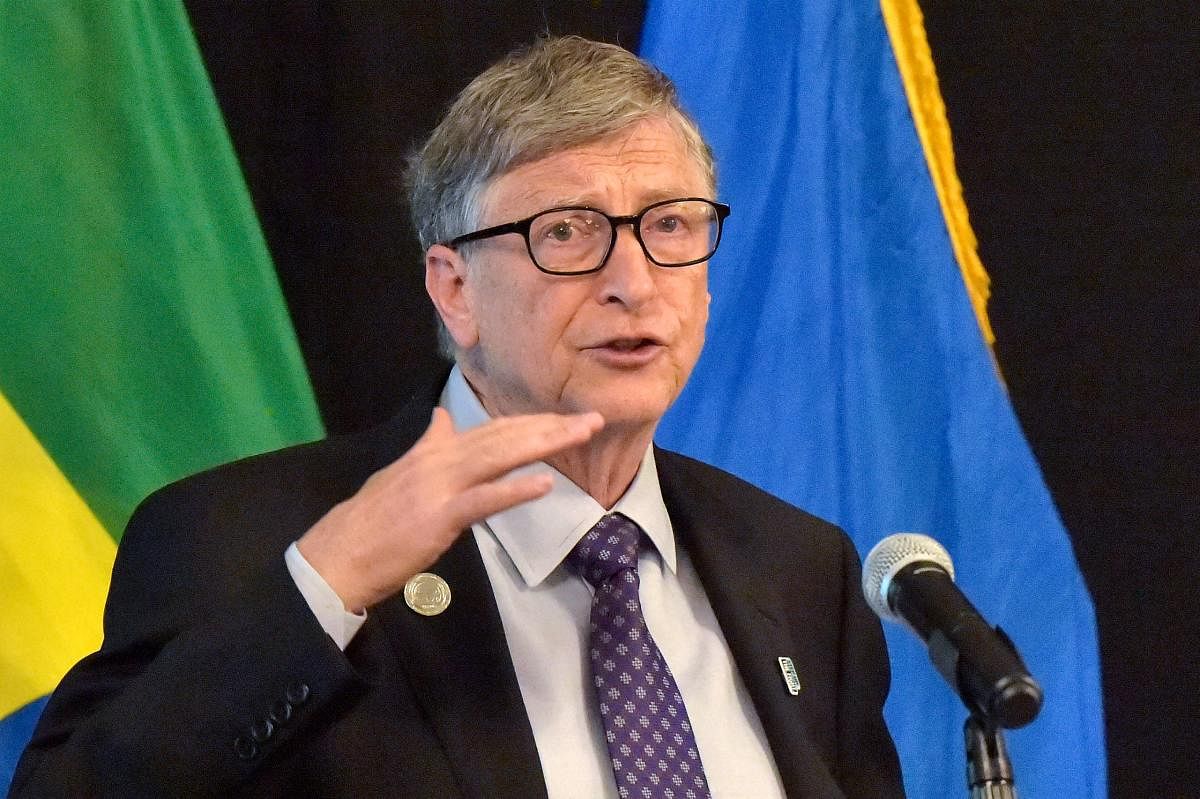 Bill Gates speaks ahead of an African Union summit in Ethiopia's capital Addis Ababa earlier this year (AFP File Photo)