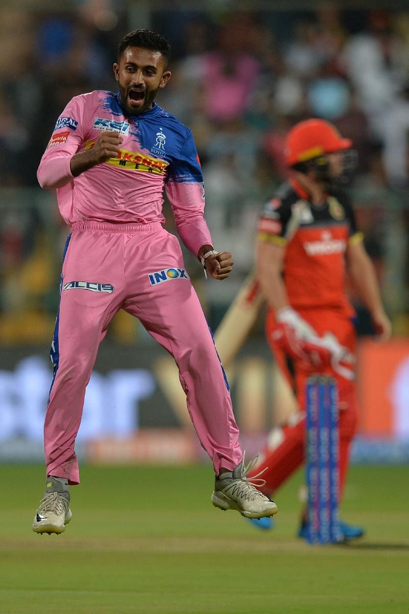 Leg-spinner Shreyas Gopal has had an excellent season with Rajasthan Royals. AFP 