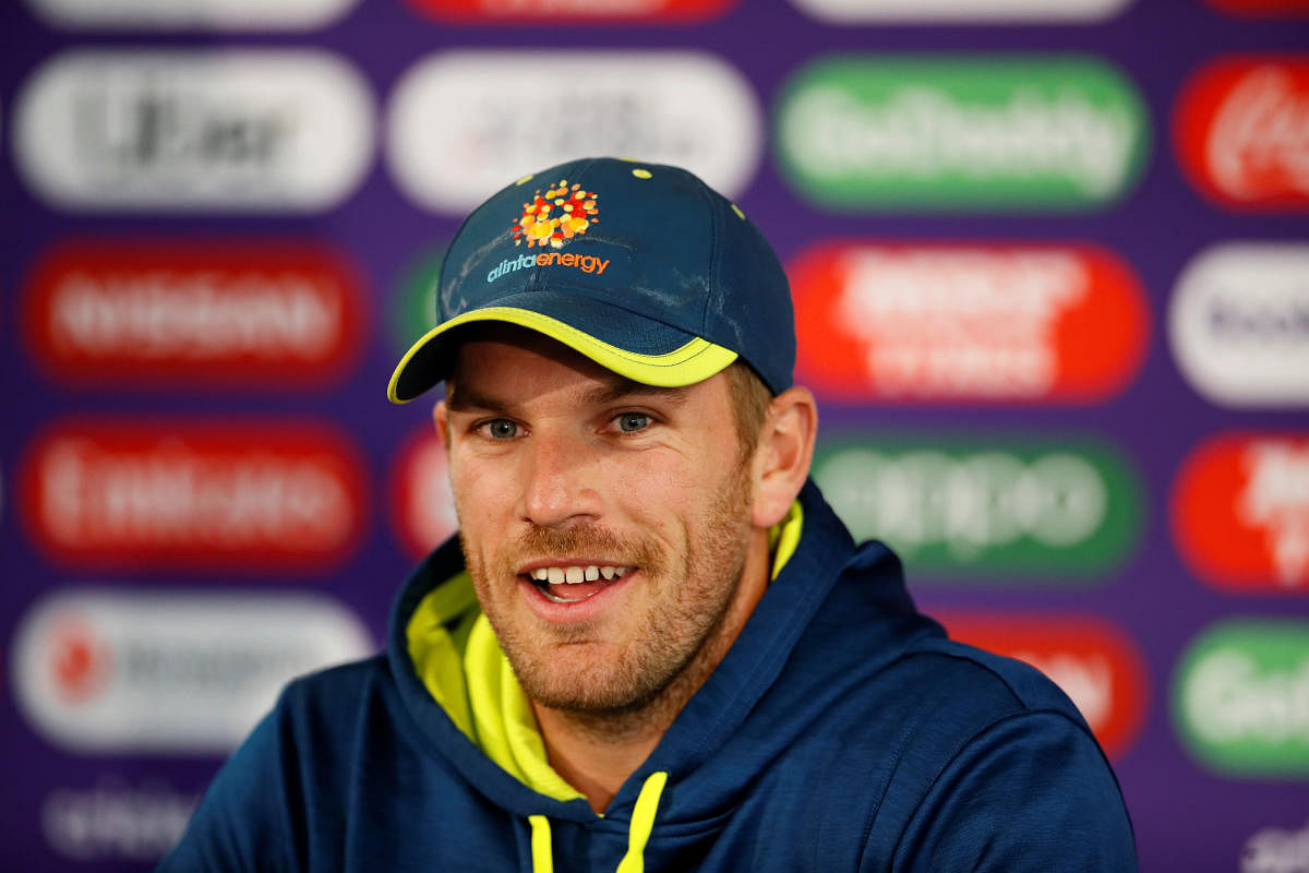 Australia's Aaron Finch during the press conference. (Reuters Photo)