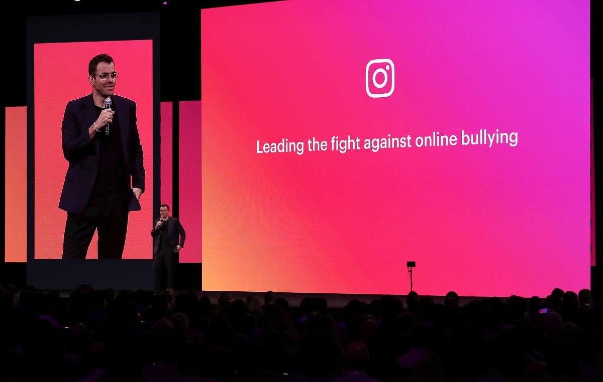 In this file photo taken on April 30, 2019, Instagram product head Adam Mosseri speaks during the F8 Facebook Developers conference in San Jose, California. - Instagram on July 9, 2019 announced new features aimed at curbing online bullying on its platfor