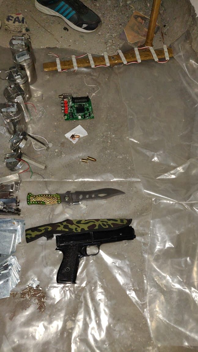  The agency recovered five fabricated hand grenades, one-timer device, three electric circuits, suspected explosive substance, different components for making IEDs/rockets. DH photo