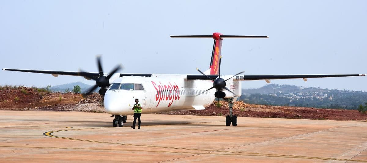 "The technician was carrying out maintenance on the landing gear of the Bombardier Q400 plane when the landing door accidentally got closed and he got stuck there," said the official at Kolkata airport. (DH File Photo. For representation purpose)