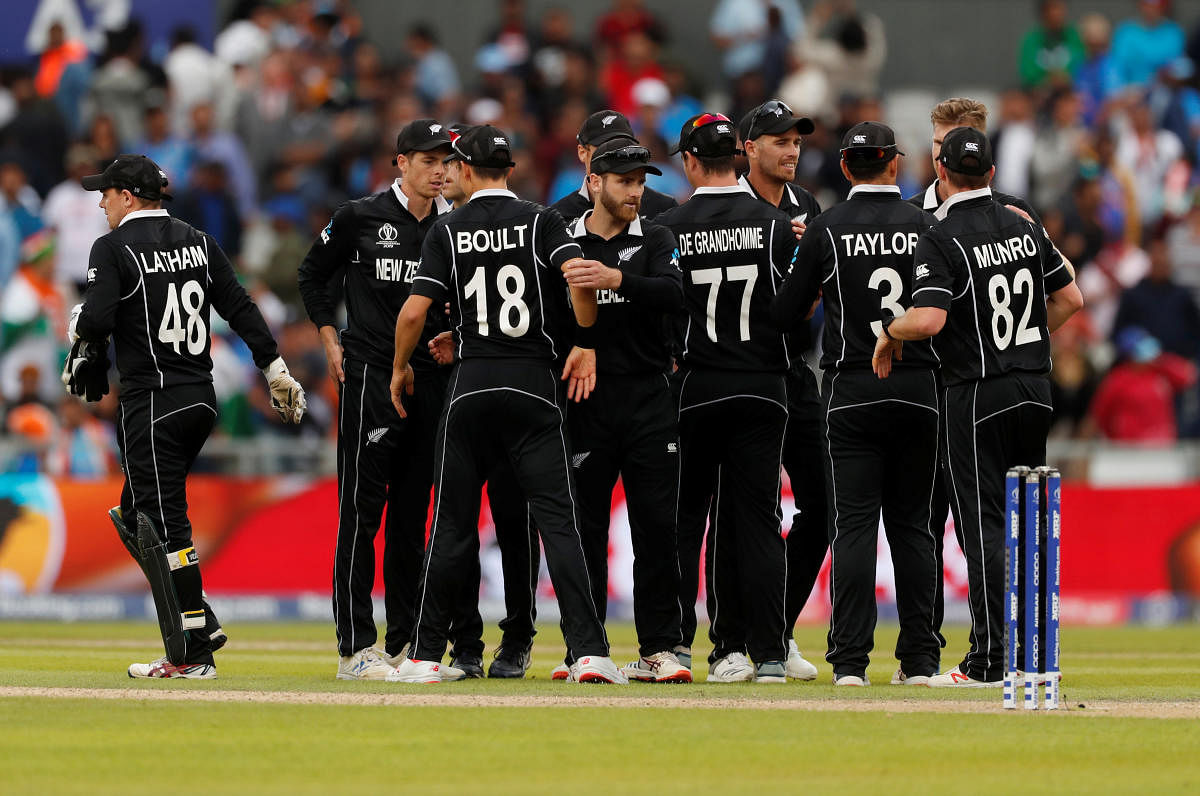 Kane Williamson's side sealed an 18-run victory and advanced to Sunday's title clash at Lord's, where they face Australia or hosts England, with several media outlets calling the shock win the "Miracle in Manchester." (Reuters Photo)