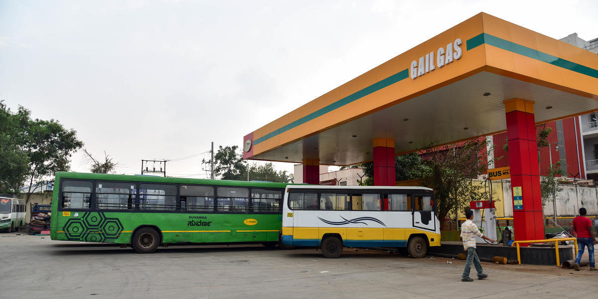 The development comes nearly four years after Gail set up stations at three BMTC depots at a cost of Rs 17 crore. DH FILE