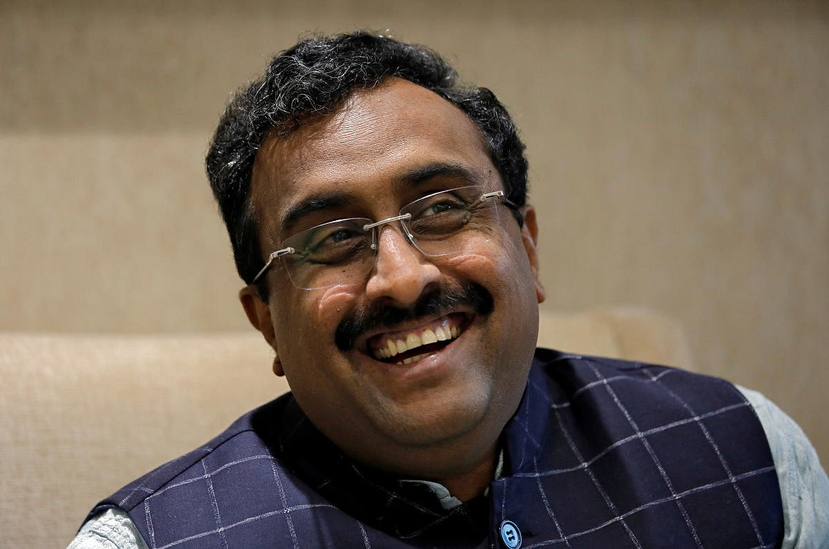 Ram Madhav, a senior leader in India's ruling Bharatiya Janata Party (BJP), reacts during an interview with Reuters in New Delhi, India July 10, 2019. Picture taken July 10, 2019. REUTERS